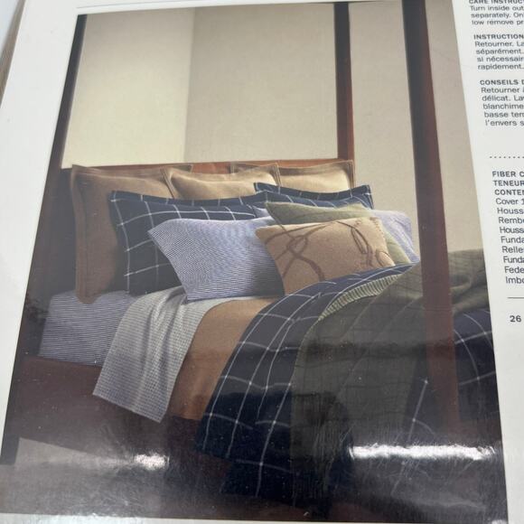 Ralph Lauren Euro Sham Cromwell Modern Equestrian Quilted 26" Home Decor Bedding - Picture 6 of 7